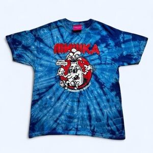 Mishka Blue Tie-Dye Graphic Tee L